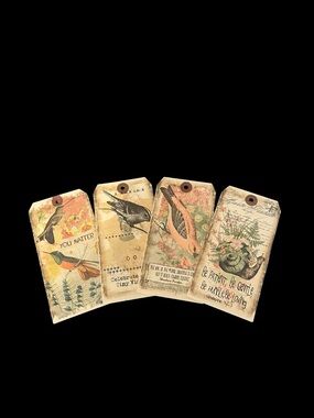 In The Land of Elsewhere Tags Mixed Lot Junk Journaling Crafting Gifts 6.25”x3”